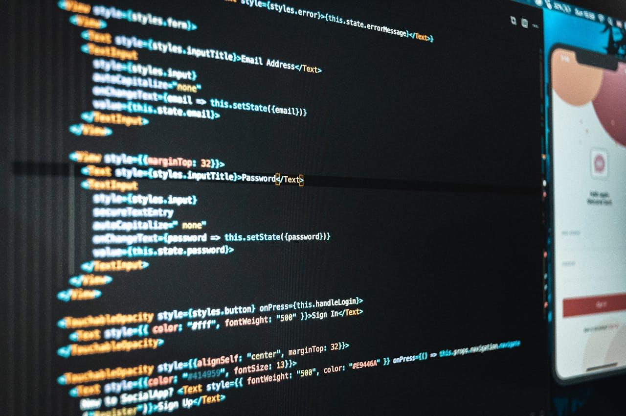 Экран с открытым инструментом разработки